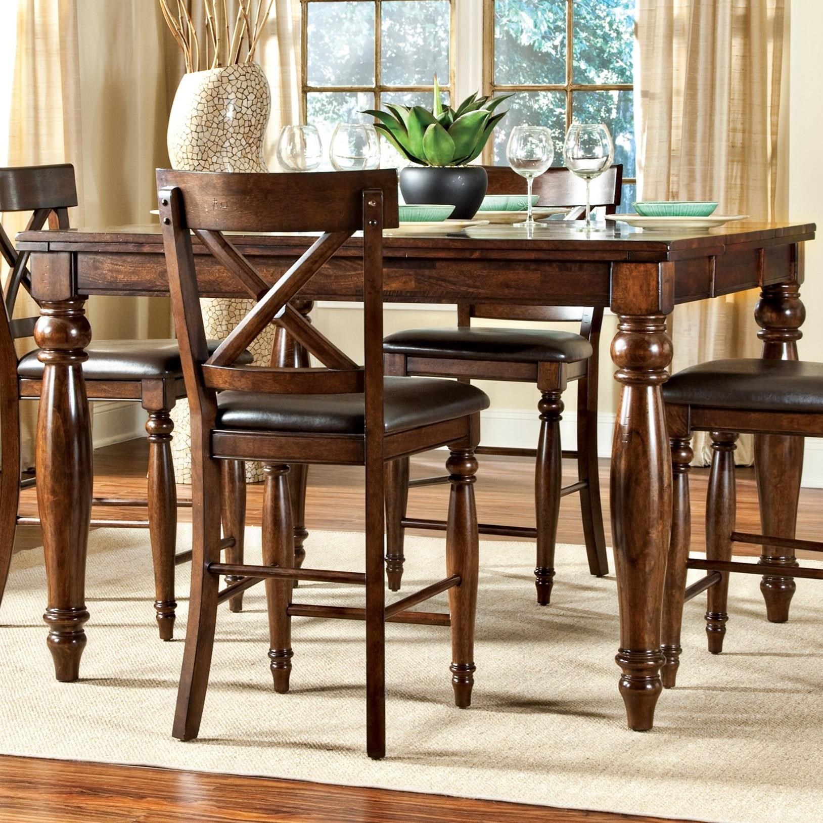 Counter height table with butterfly leaf store